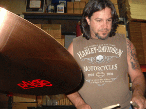 Todd trying out his new Paiste cymbals (4)